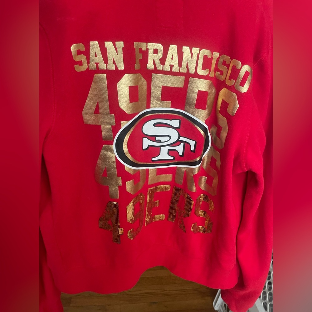 Victoria’s Secret 49er sweater. Limited edition. Size Large but fits like a S/M.